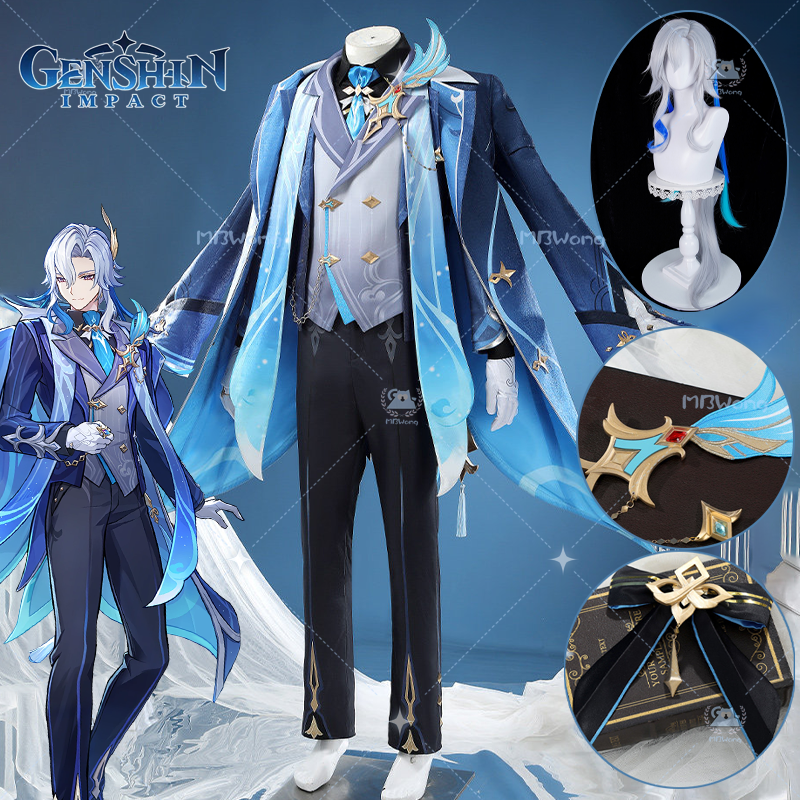 Party Games For Adults - Game Genshin Impact Neuvillette Cosplay Costume