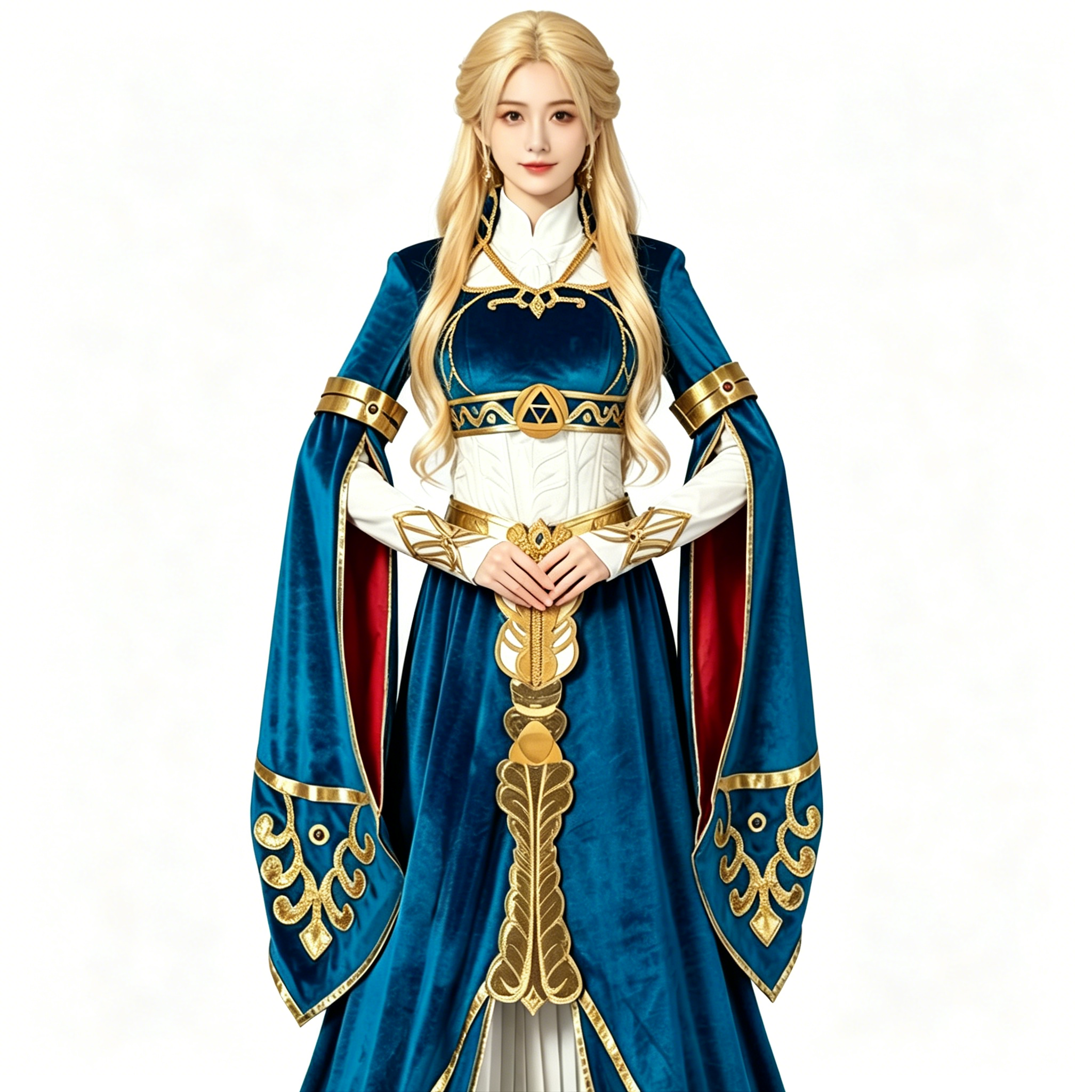Zelda Party Games - Classy Blue Dress Cosplay Costume Zelda