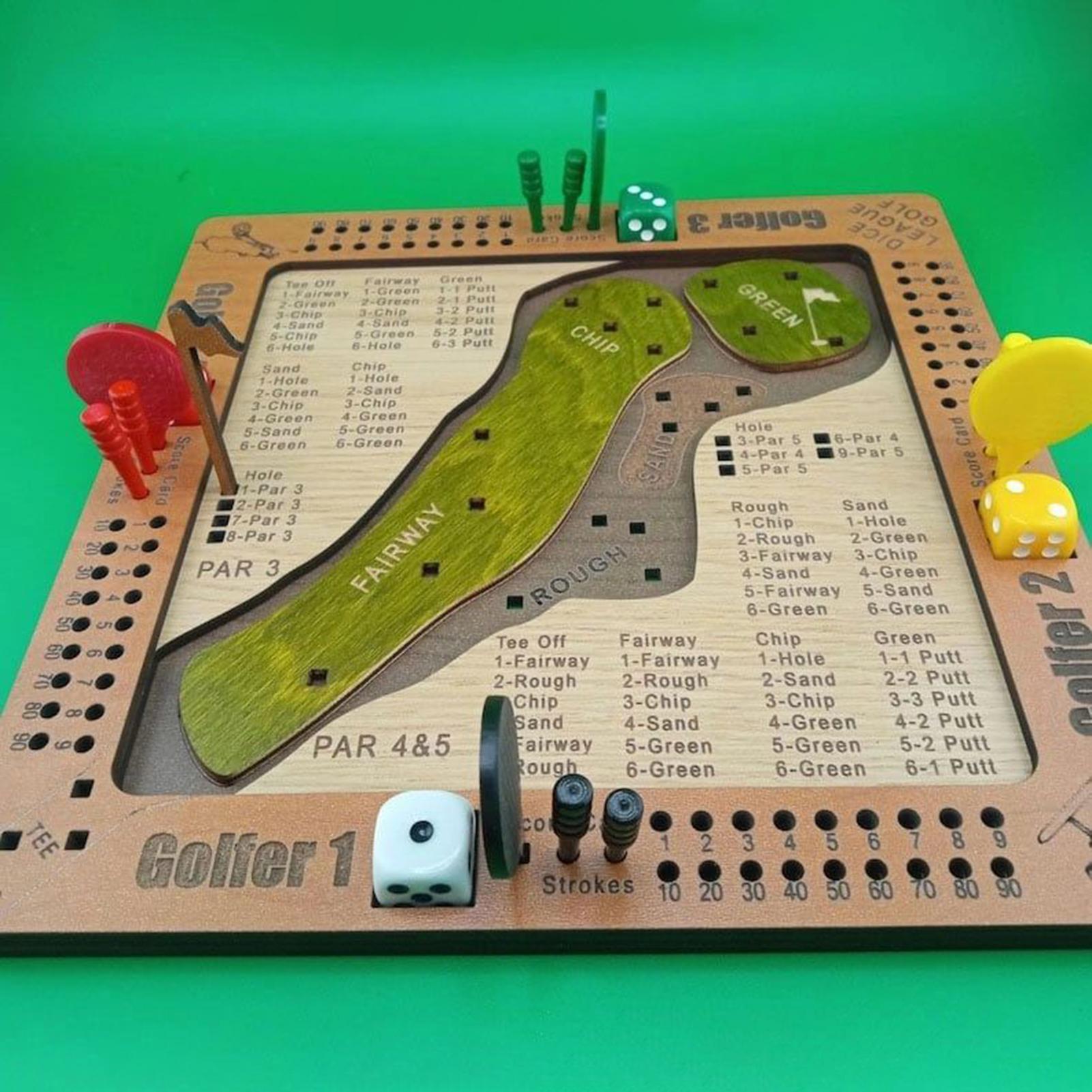 Golf Dice Game Wooden Challeng - Party Games Golf ulasan dan harga