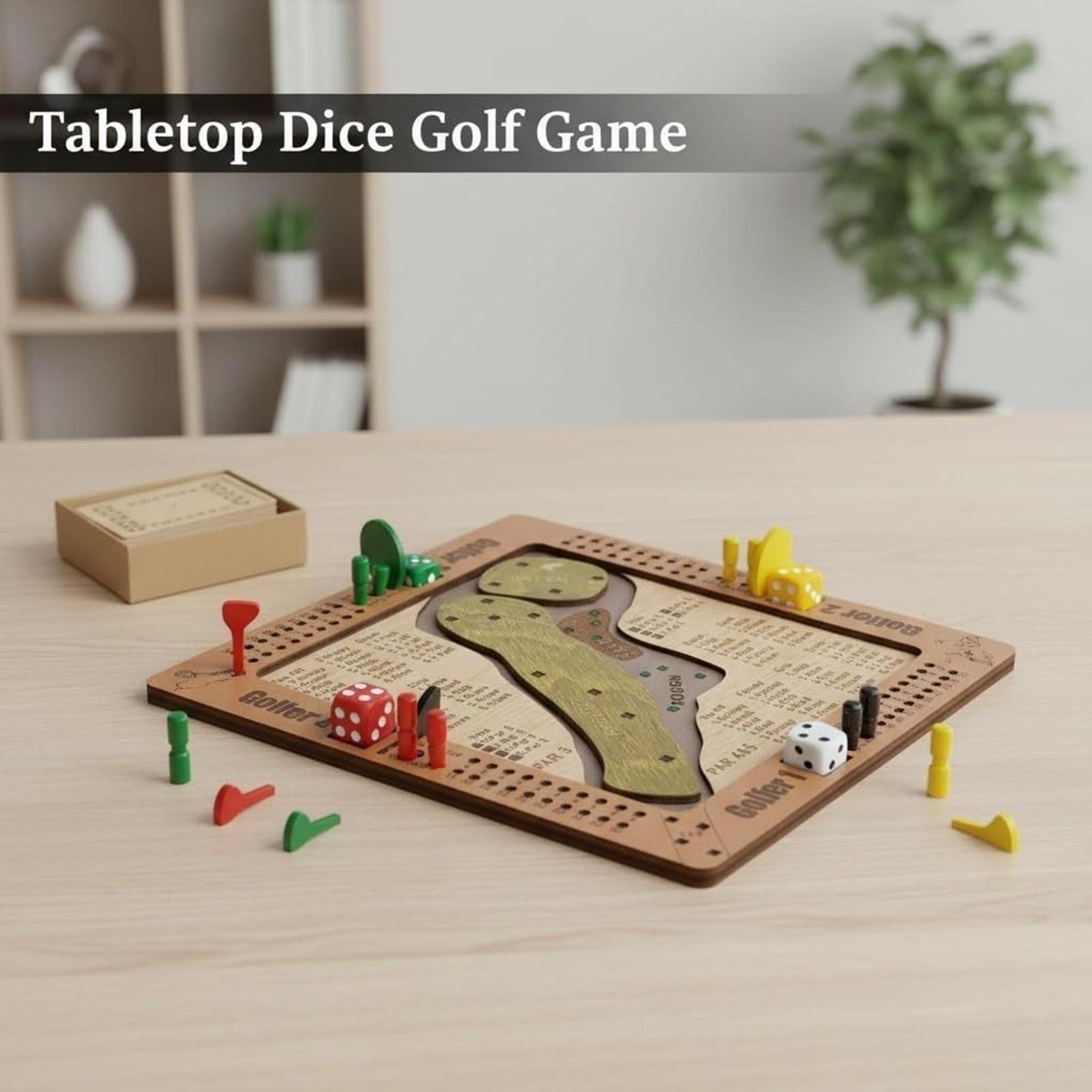 Golf Dice Game Wooden Challeng - Party Games Golf ulasan dan harga