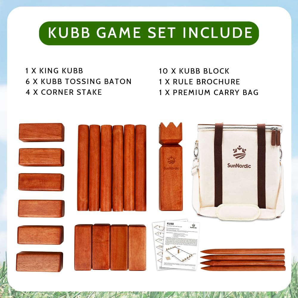 Kubb Yard Game Set - Garden Ru - Kubb Game Yard ulasan dan harga