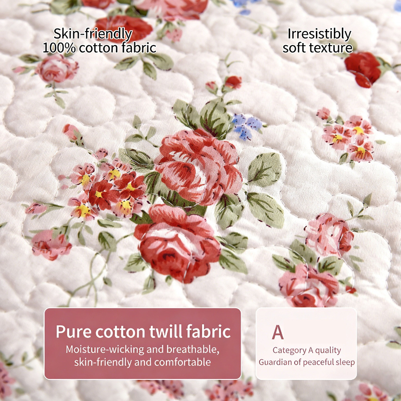 Floral Quilted Sofa Cover Non  - Washer Toss Set ulasan dan harga