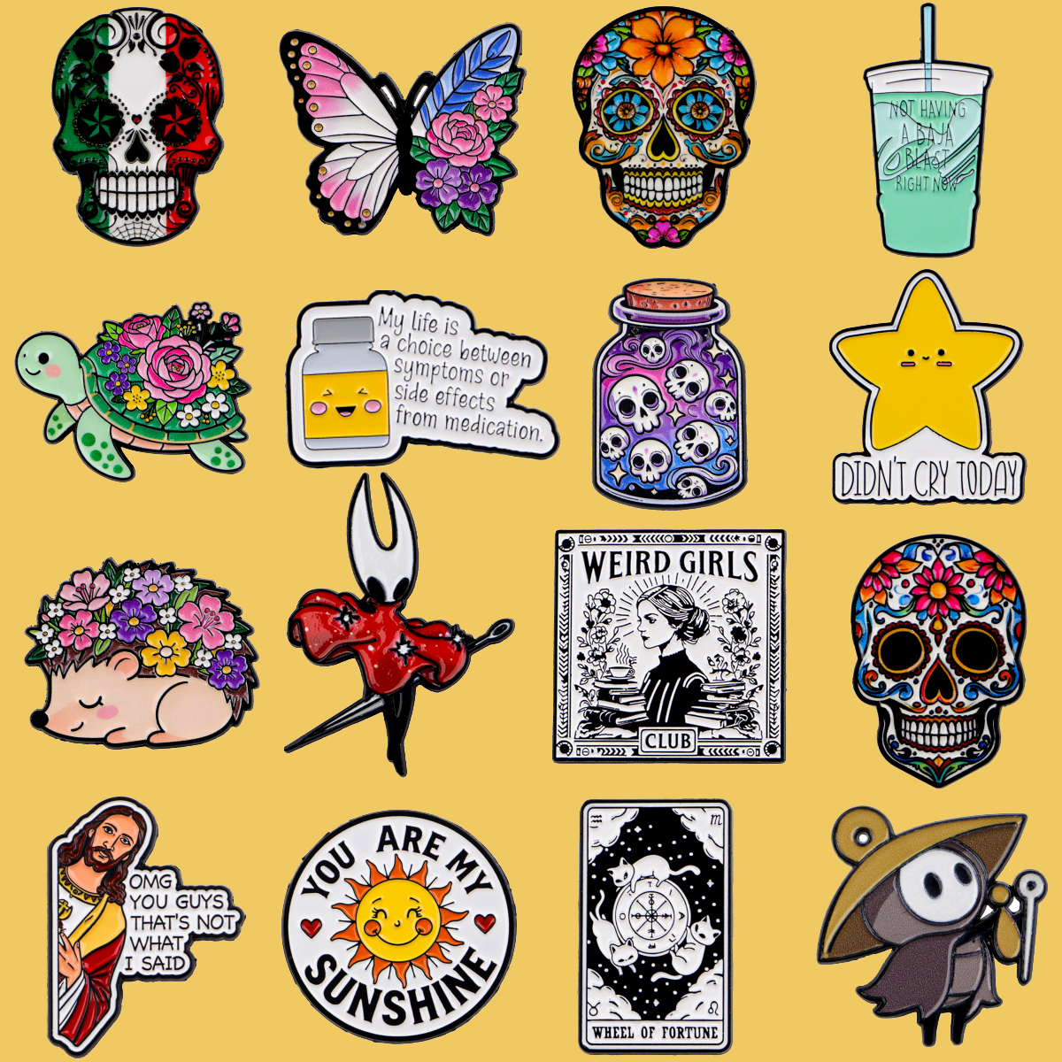 Funny Sun Quotes Enamel Pin Me - Party Games Quotes ulasan dan harga