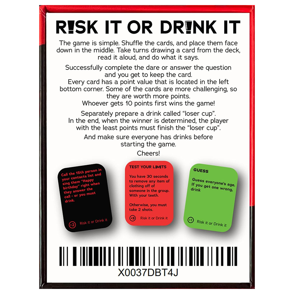 Risk It Or Drink It Fun Party  - Party Games College ulasan dan harga