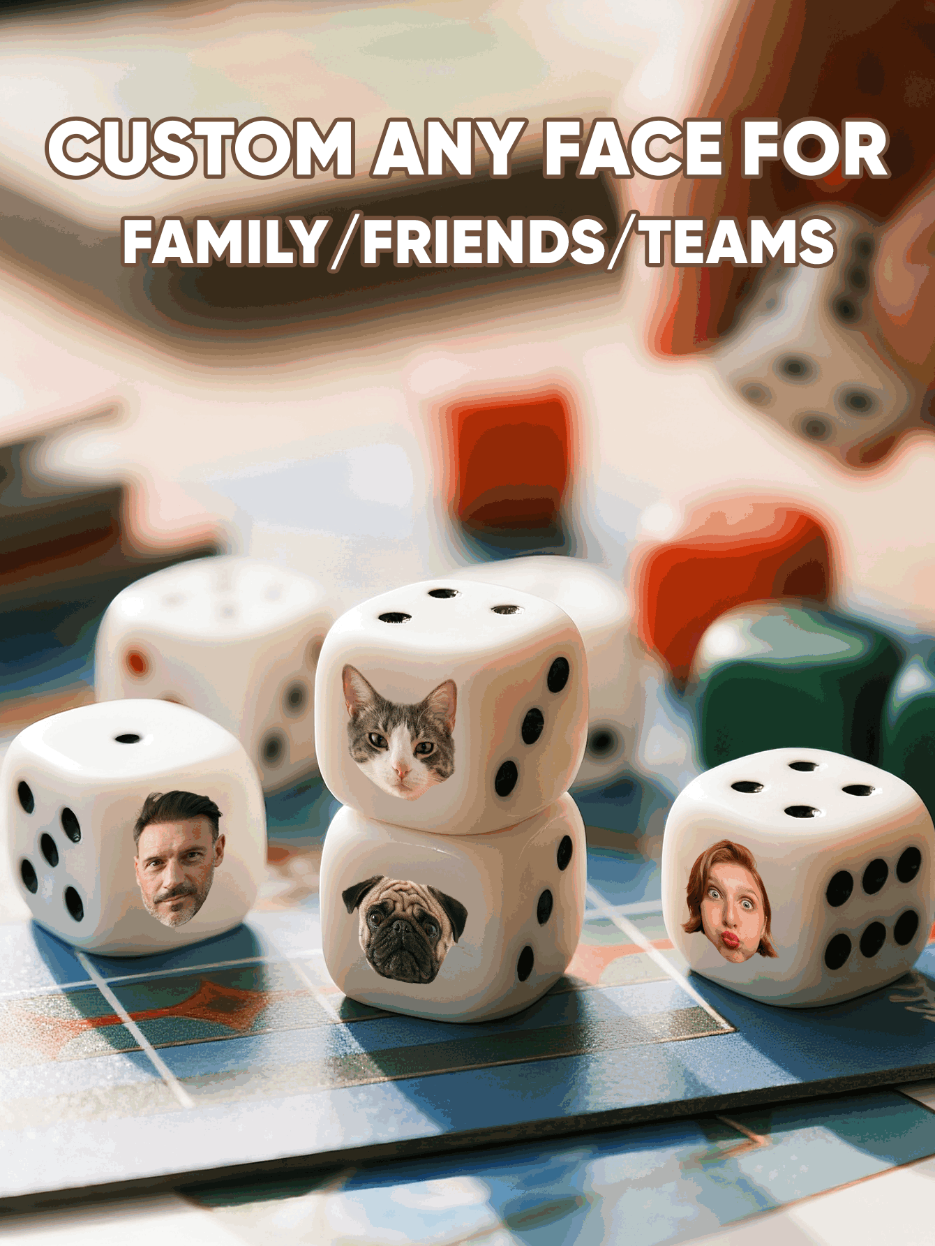 Custom Face Dice Personalized  - Party Games Christmas ulasan dan harga