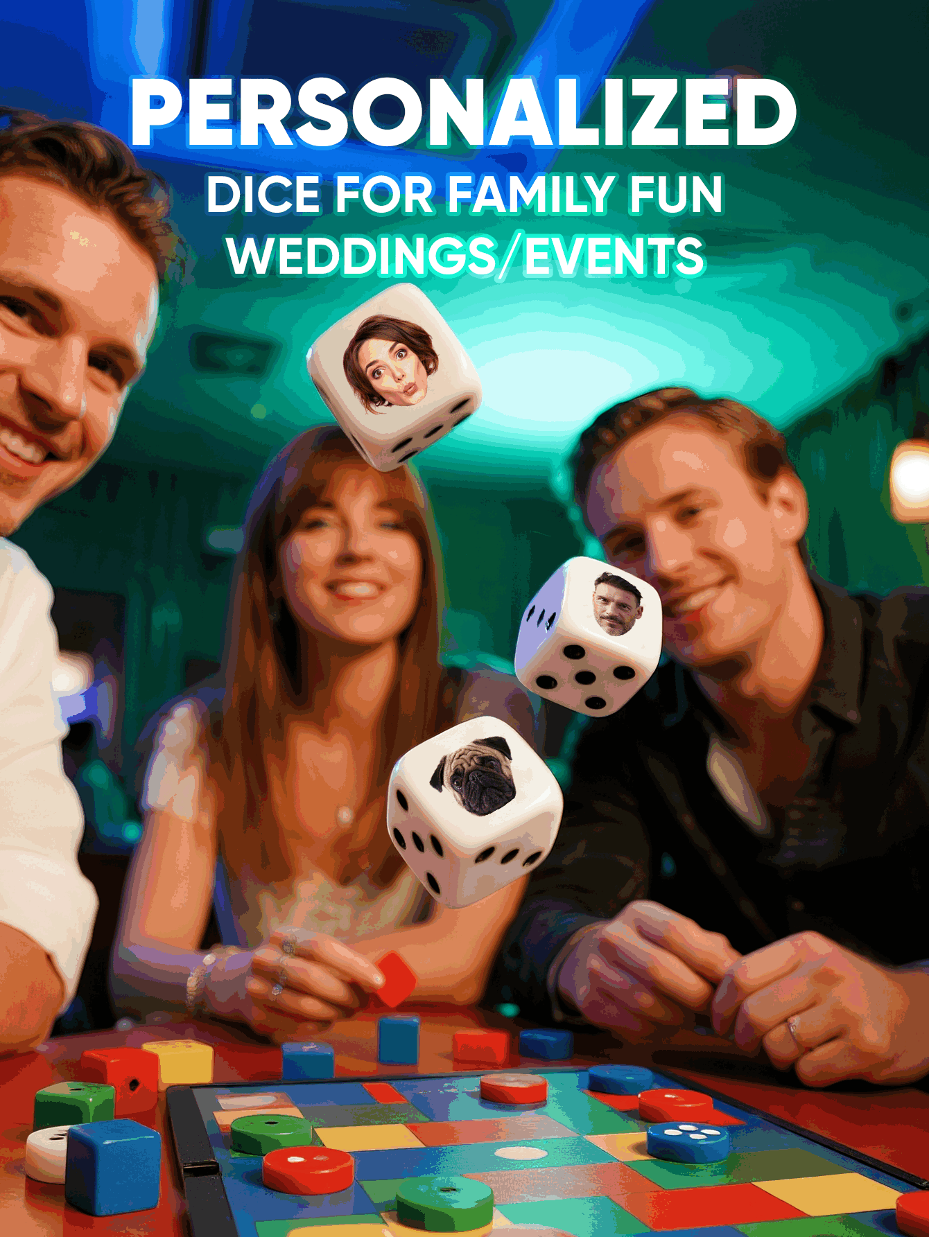 Custom Face Dice Personalized  - Party Games Christmas ulasan dan harga