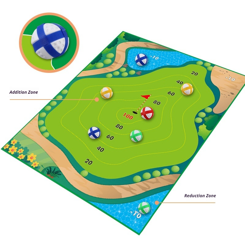 Qinuo Golf Game Mat With Golf  - Party Games Golf ulasan dan harga