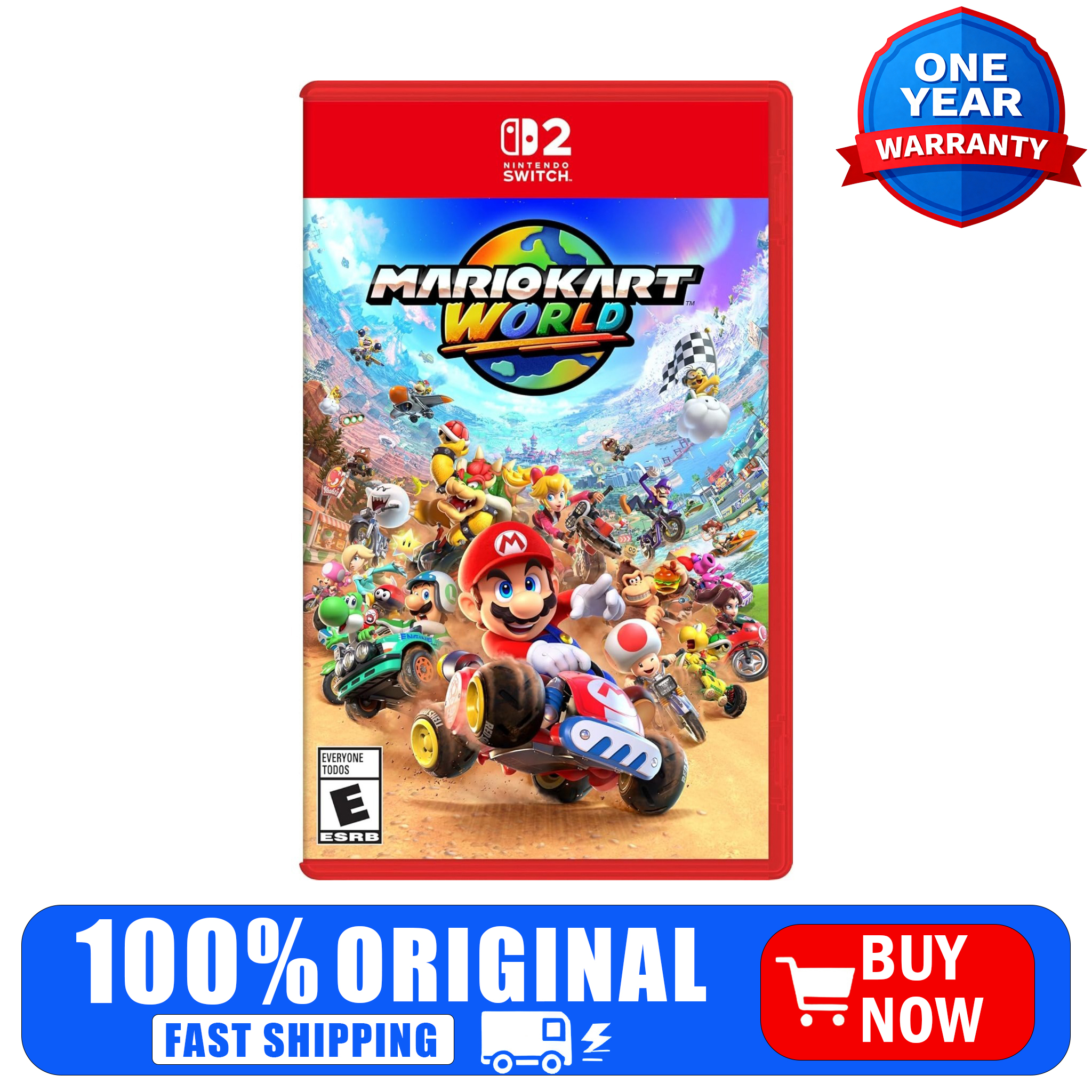 Mario Kart World Physical Vide - Party Games Nintendo Switch 2 ulasan dan harga
