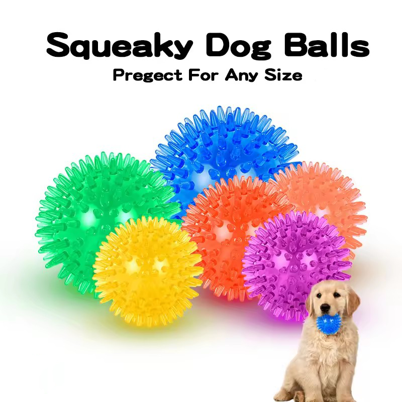 TPR Squeaky Spiked Dog Ball Ch - Spike Ball Game ulasan dan harga