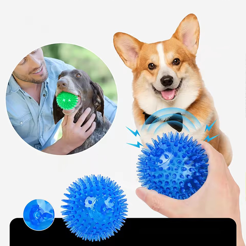TPR Squeaky Spiked Dog Ball Ch - Spike Ball Game ulasan dan harga
