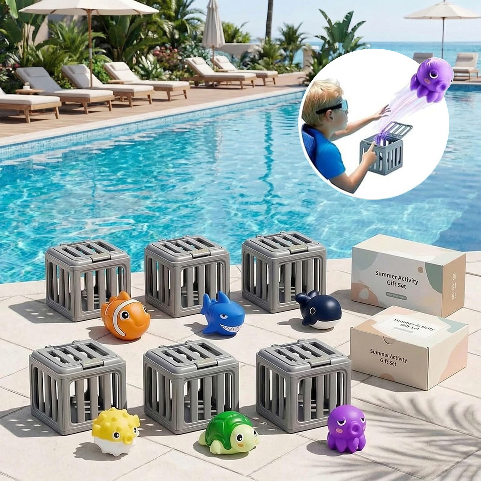 Kids Pool Diving Toys with Fis - Party Games Youth ulasan dan harga