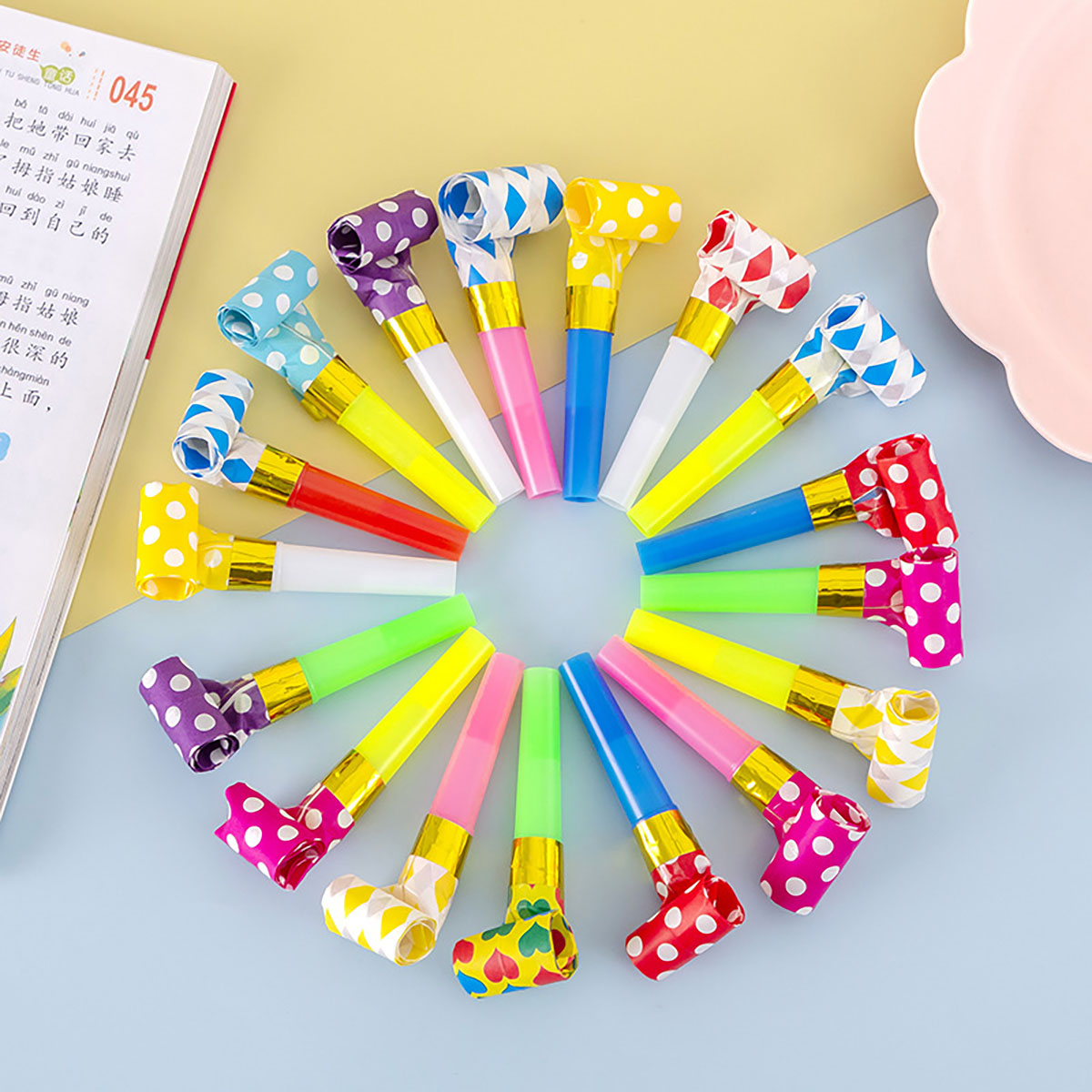 30PCS Colorful Whistles Toy Fu - Party Games Graduation ulasan dan harga
