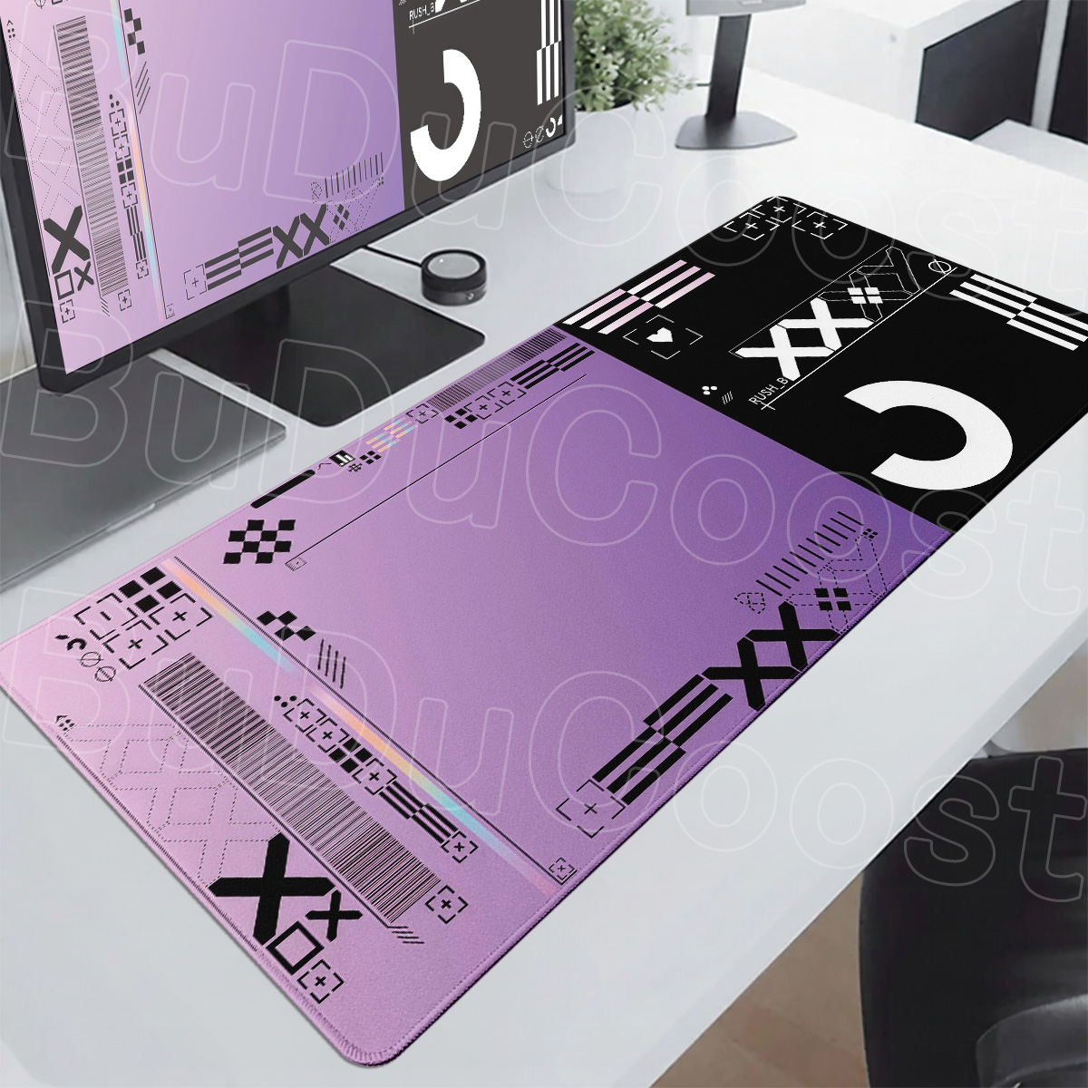 White & Black CSGO Large Compu - Kubb Game Yard ulasan dan harga