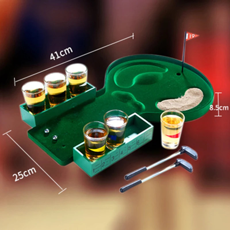 6 Glass Cups Mini Golf Set Cup - Party Games Golf ulasan dan harga
