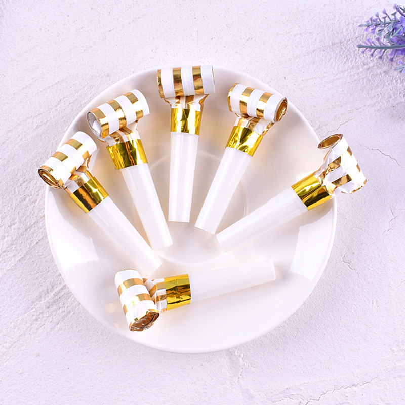 6/12/24PCS Blowout Gold Stripe - Party Games Graduation ulasan dan harga