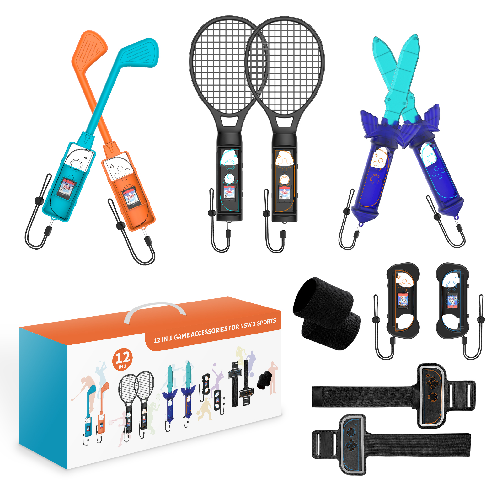 12 in 1 Sports Accessories Set - Party Games Nintendo Switch 2 ulasan dan harga