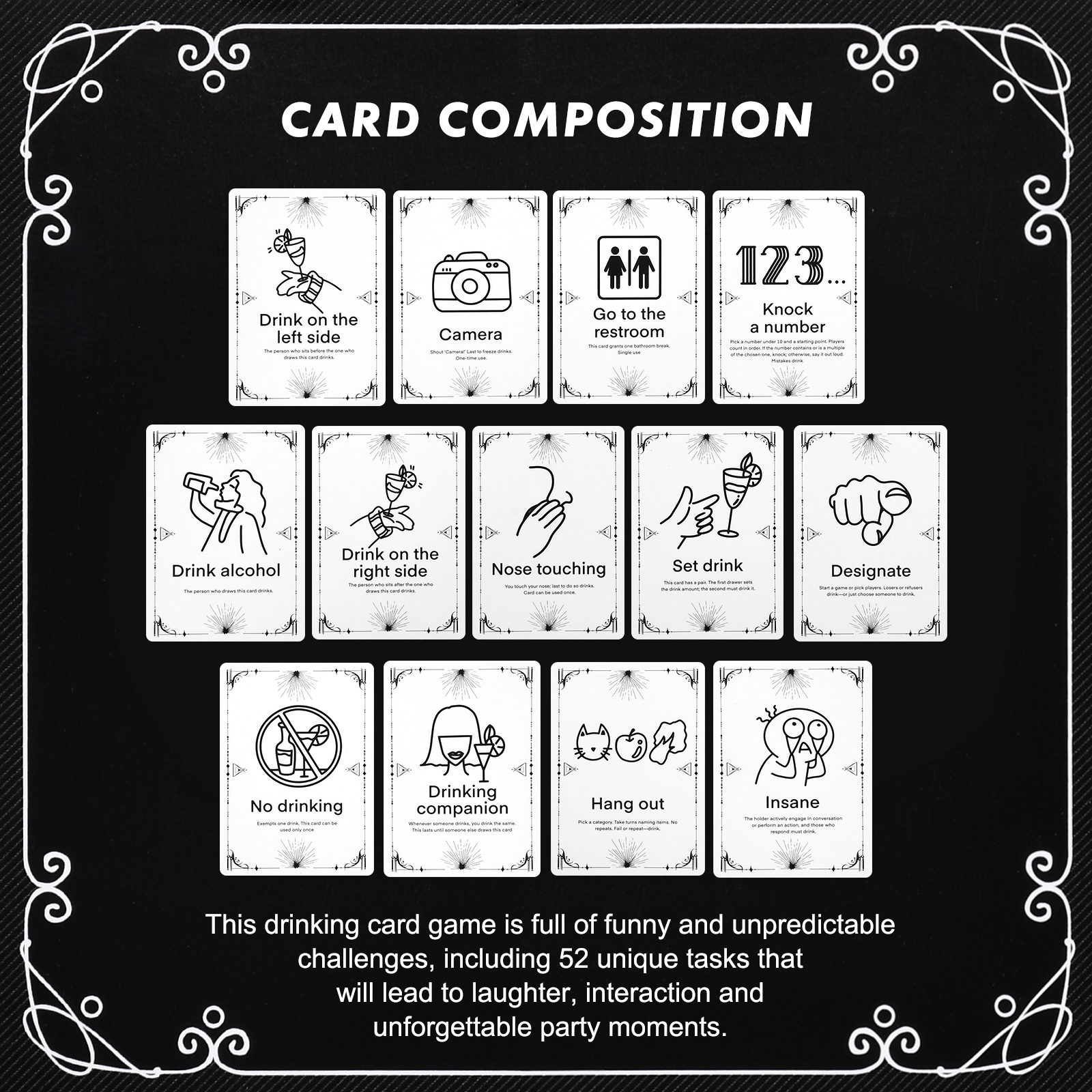 Adult Drinking Game Cards – 52 - Party Games College ulasan dan harga