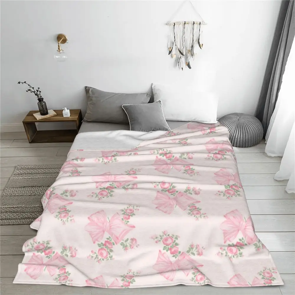 Soft Cozy Pink Bow Floral Flan - Washer Toss Set ulasan dan harga